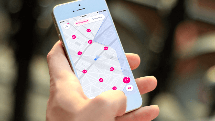 Free2Move app to find a car